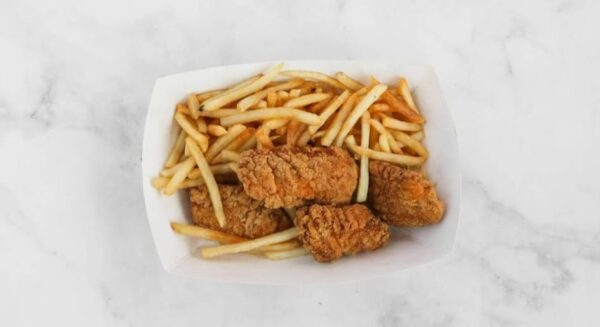 Chicken tender with fries